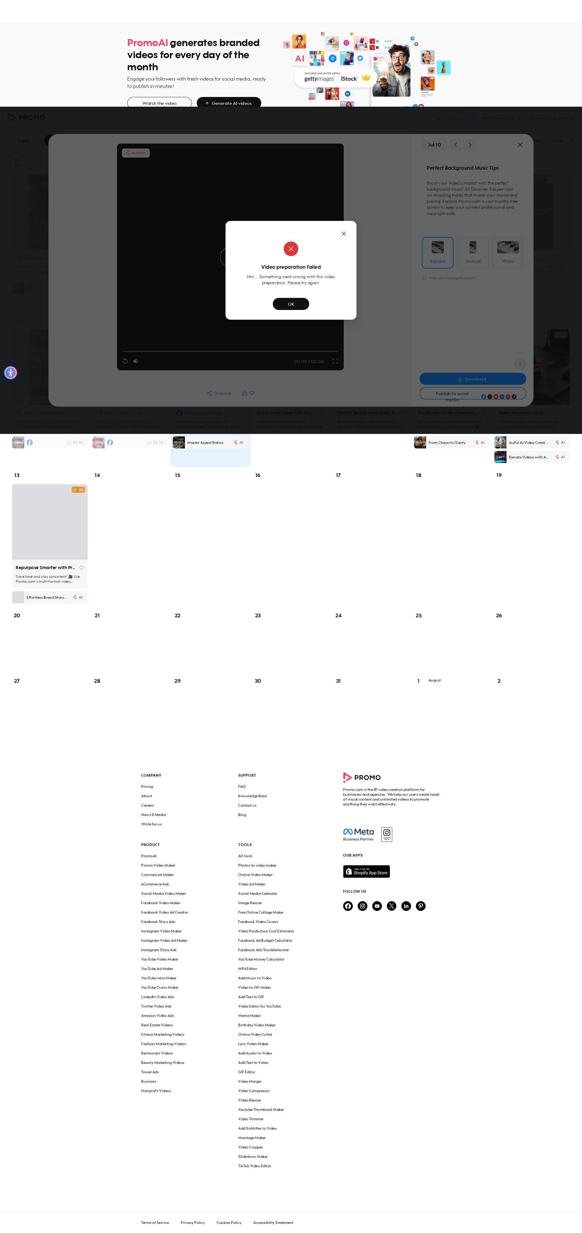 Test failure screenshot